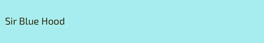 Sir Blue Hood